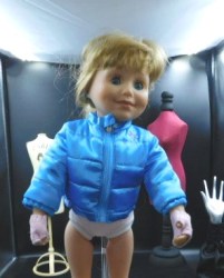 AMERICAN GIRL DOLL BLUE PUFFY JACKET WITH GLOVES OR PURPLE T STAR SHIRT RETIRED